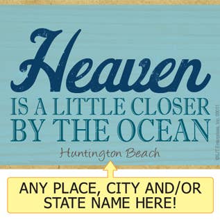 Heaven Is a Little Closer by the Ocean New Wood Kühlschrankmagnete - messen 2,5 „x 3,5" x 1/8 „dick. Kann mit Ihrem Ziel benannt werden. Sie müssen in Schritten von 6 bestellen für Name Drop! Strand-Thema. großhandel für den Großhandel von SJT Enterprises, Inc.