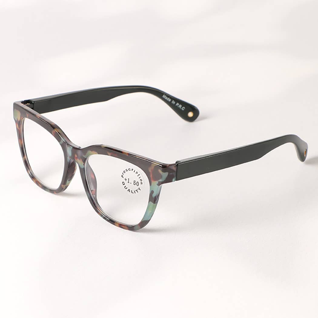  ASSORTED COLORS Leopard Square Shape Frame Reading Glasses for wholesale on Faire4