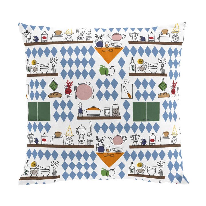 Kitchen Blue/Green Cushion Cover for wholesale by Arvidssons Textil