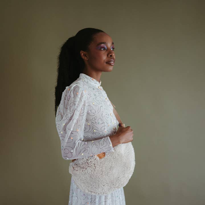 Your Bag of Holding - Wholesale Belt Bag - Women's - YBH Cream Shearling Sling0