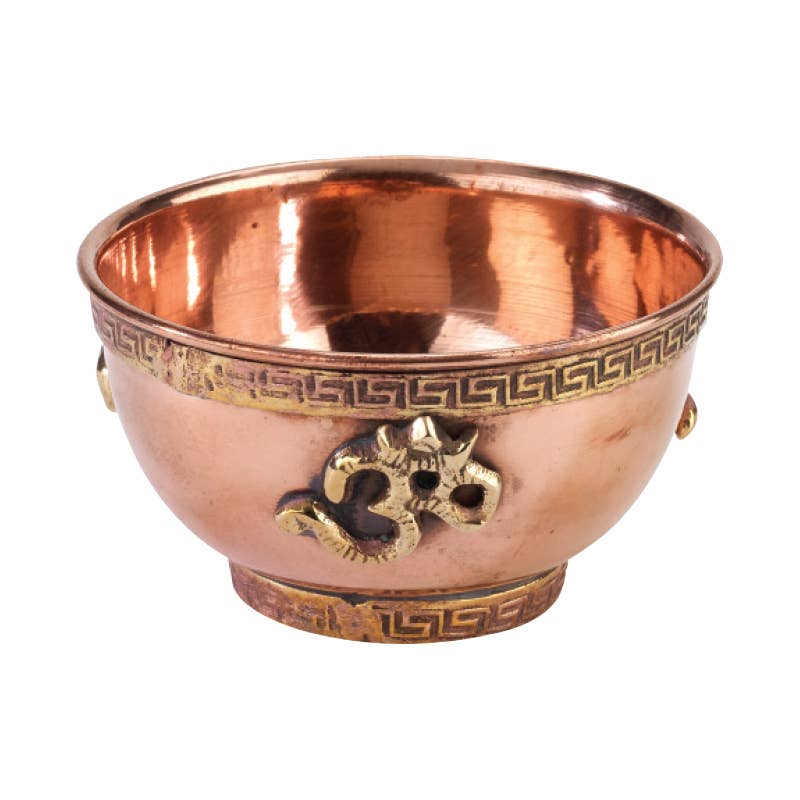 Benjamin International - Wholesale Incense Holder - Om Copper Bowl Incense Burner0