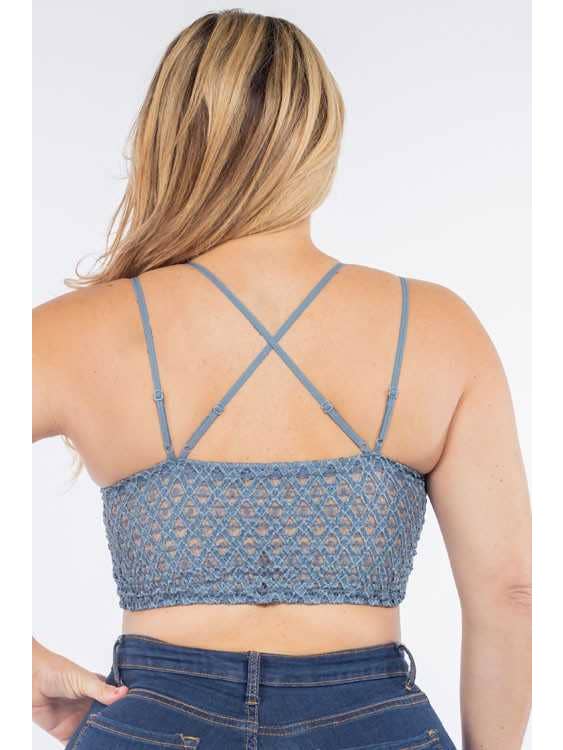 Vanilla Monkey - Wholesale Bralette - Women's - Plus Size Scalloped Lace Cami Bralette