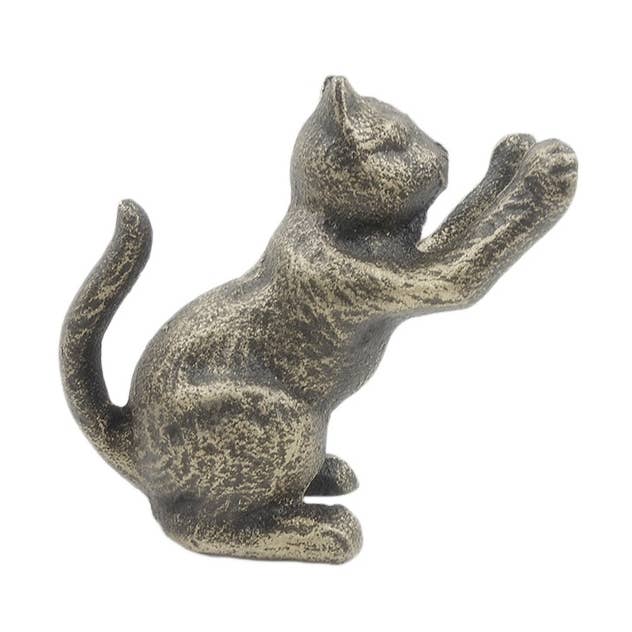 Batente de porta de gato de ferro fundido de ouro rústico 5 “” por atacado de Hampton Ironworks