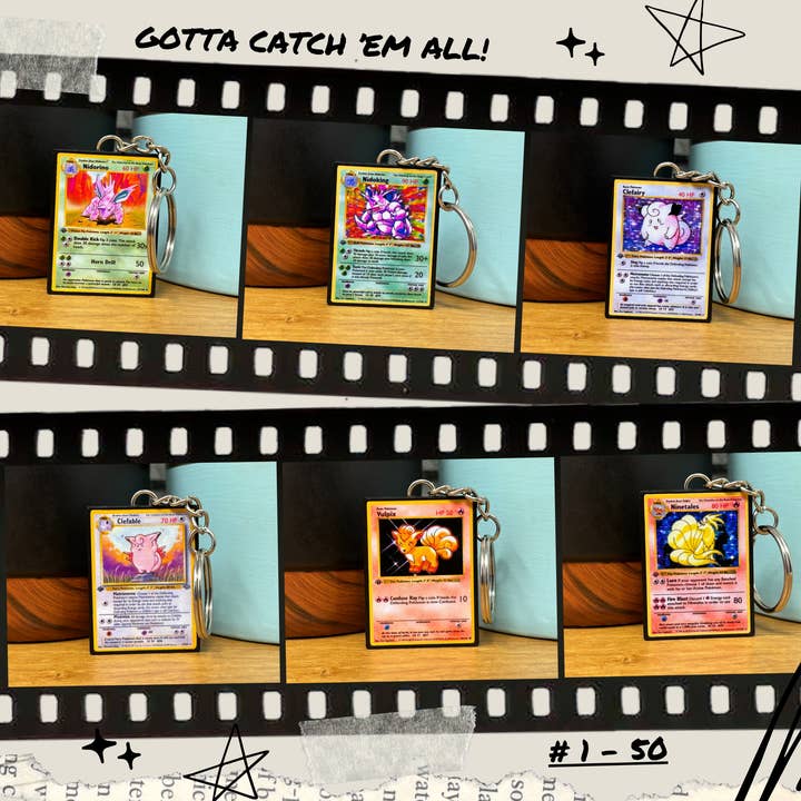 BitsyLabs - Wholesale Keychain - Unisex - Pokemon Card Keychains (1-50)6