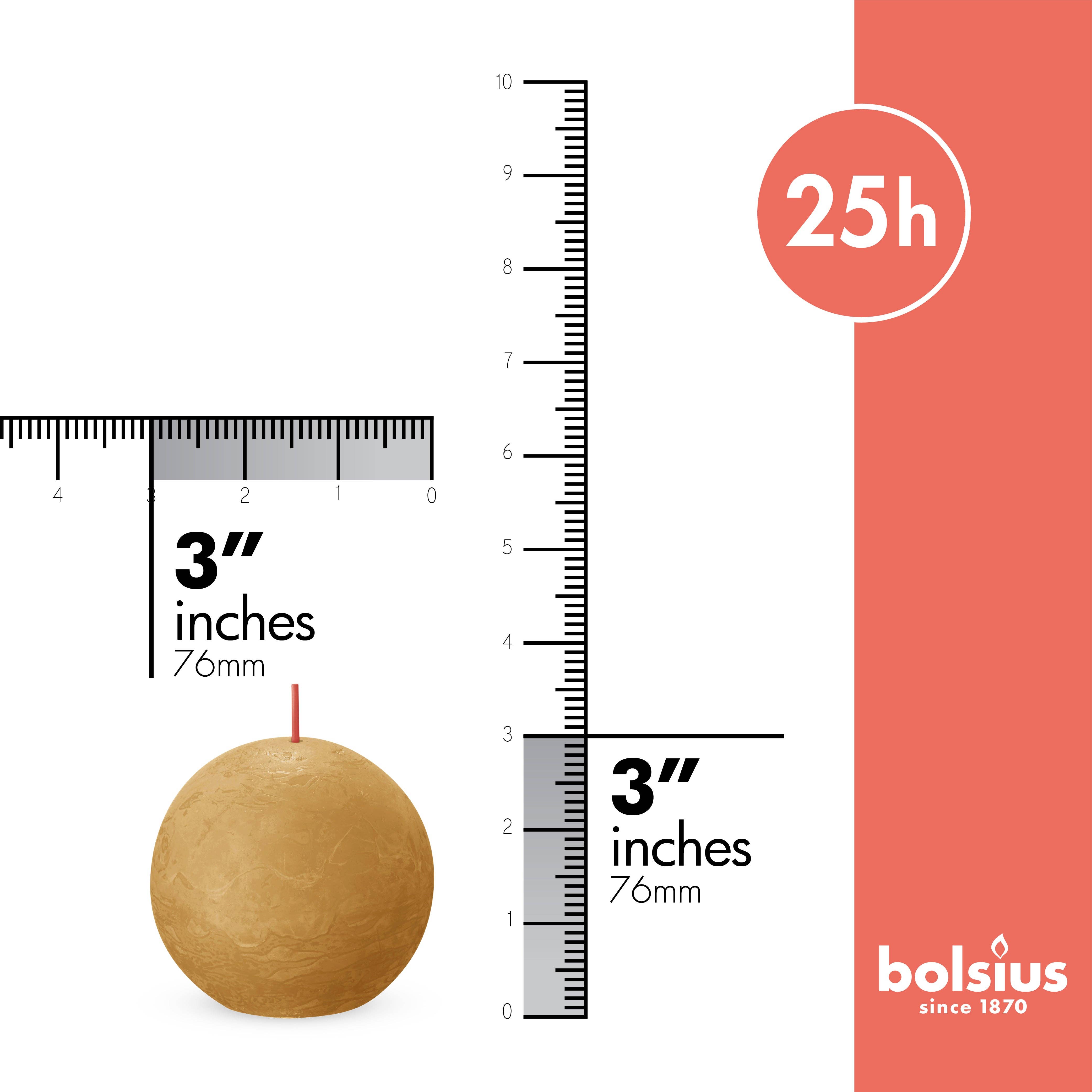 BOLSIUS – Velas de decoração por atacado – 6 Velas rústicas 3" - Inperfuted - Natural - Eco-Friendly - Cera Plant-Based - **Vendido Individualmente27