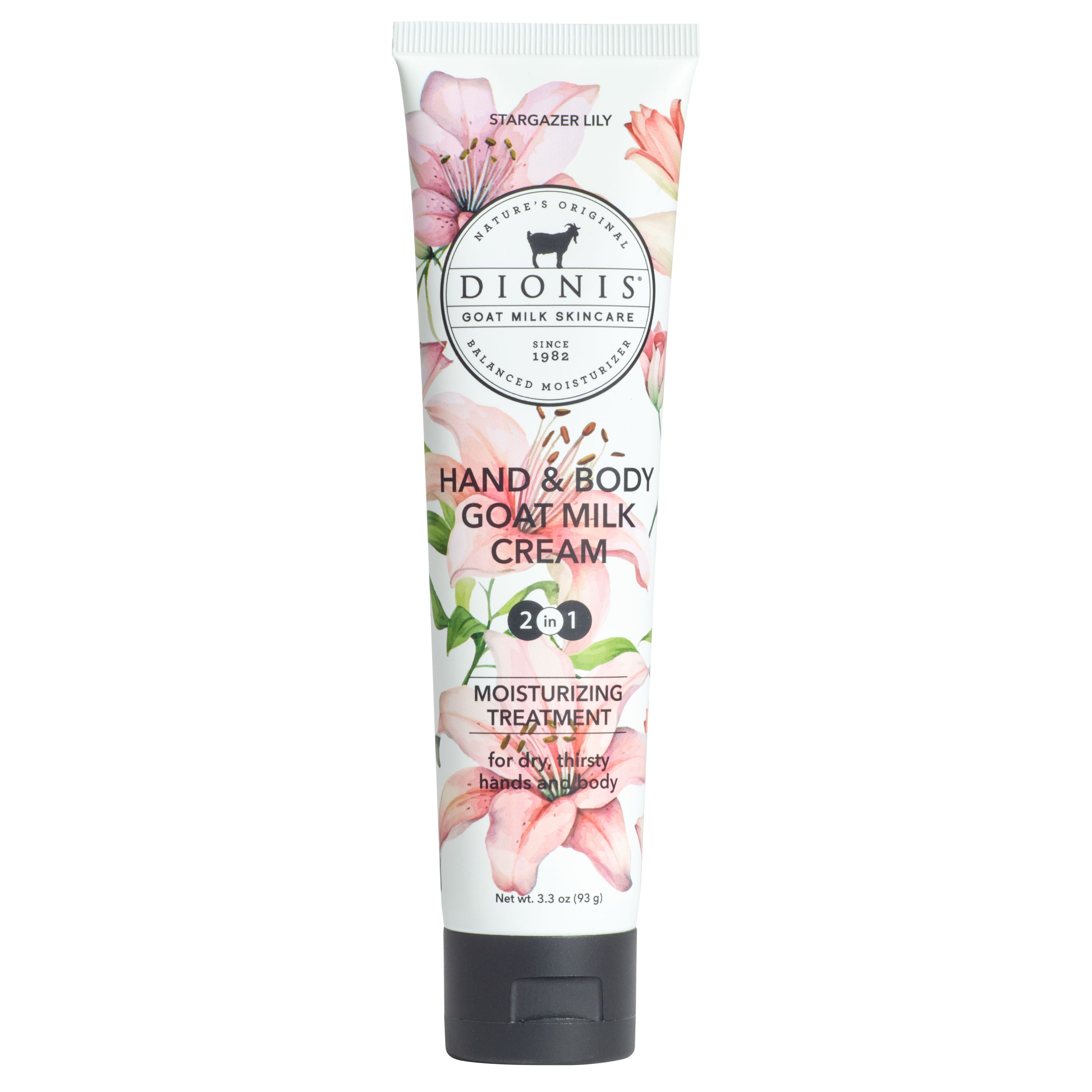 Dionis Goat Milk Skincare - Wholesale Hand & Body Lotion - Dionis Stargazer Lily Hand & Body Goat Milk Cream, 3.3 oz0