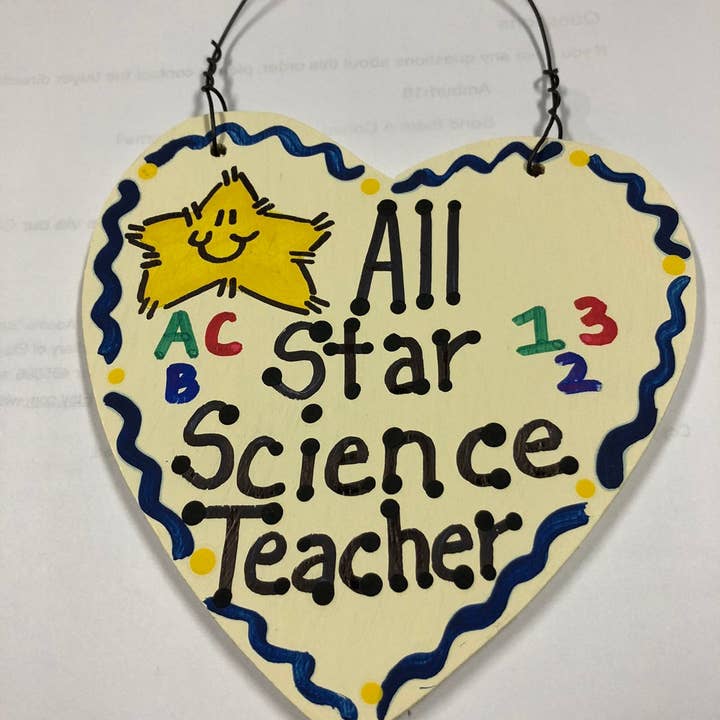 Cadeaus voor wetenschapsleraar 5037 All Star Science Teacher Handgemaakt voor wholesale door Nannie and B's Crafts