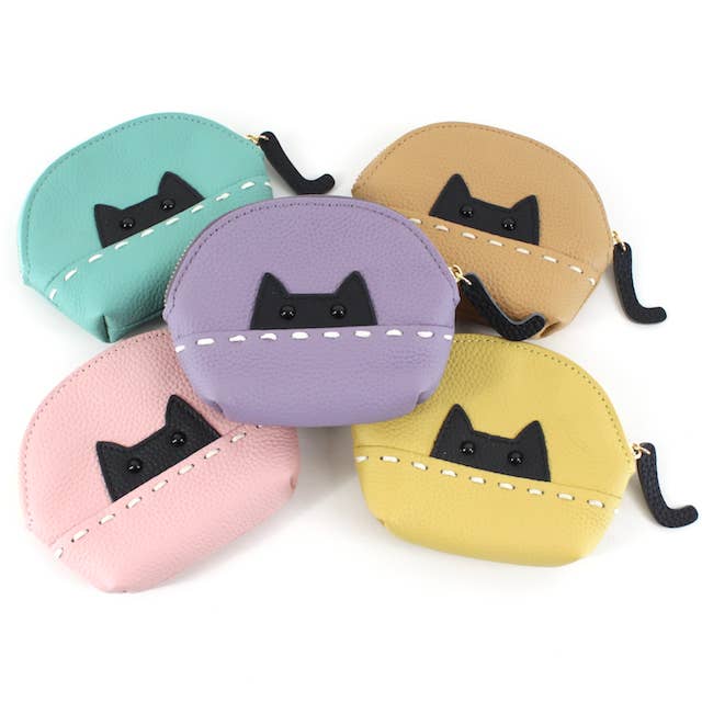 Pretty Persuasions - Venta al por mayor Monedero - Mujer - Monedero de piel con forma de gatito PL24015 con llavero11