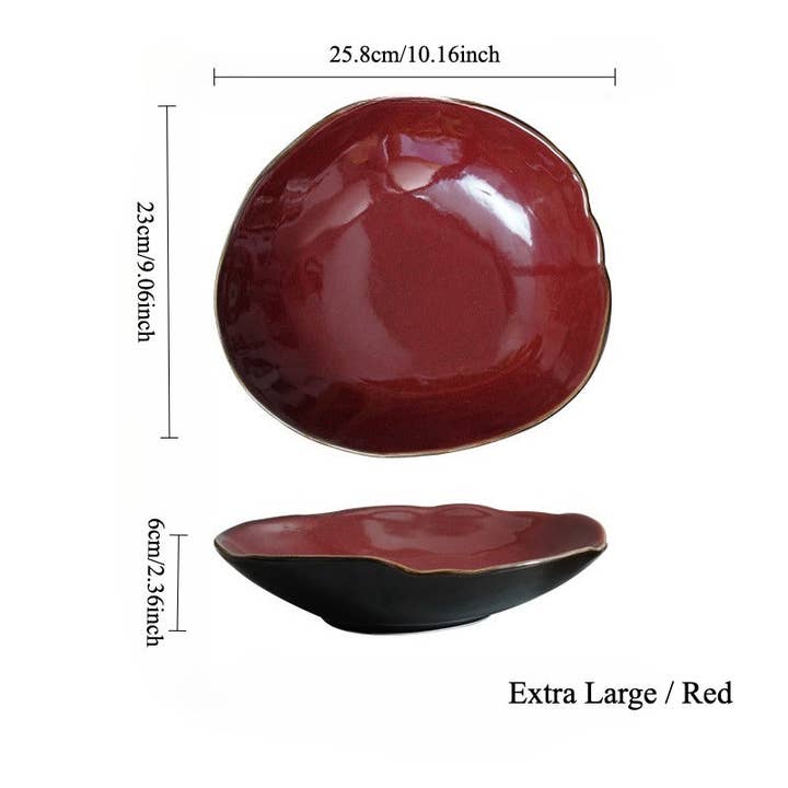 Gohobi (We cover U.S. import duties) – wholesale Dinner plate – Gohobi Vintage Kiln-Change Irregular Plate13