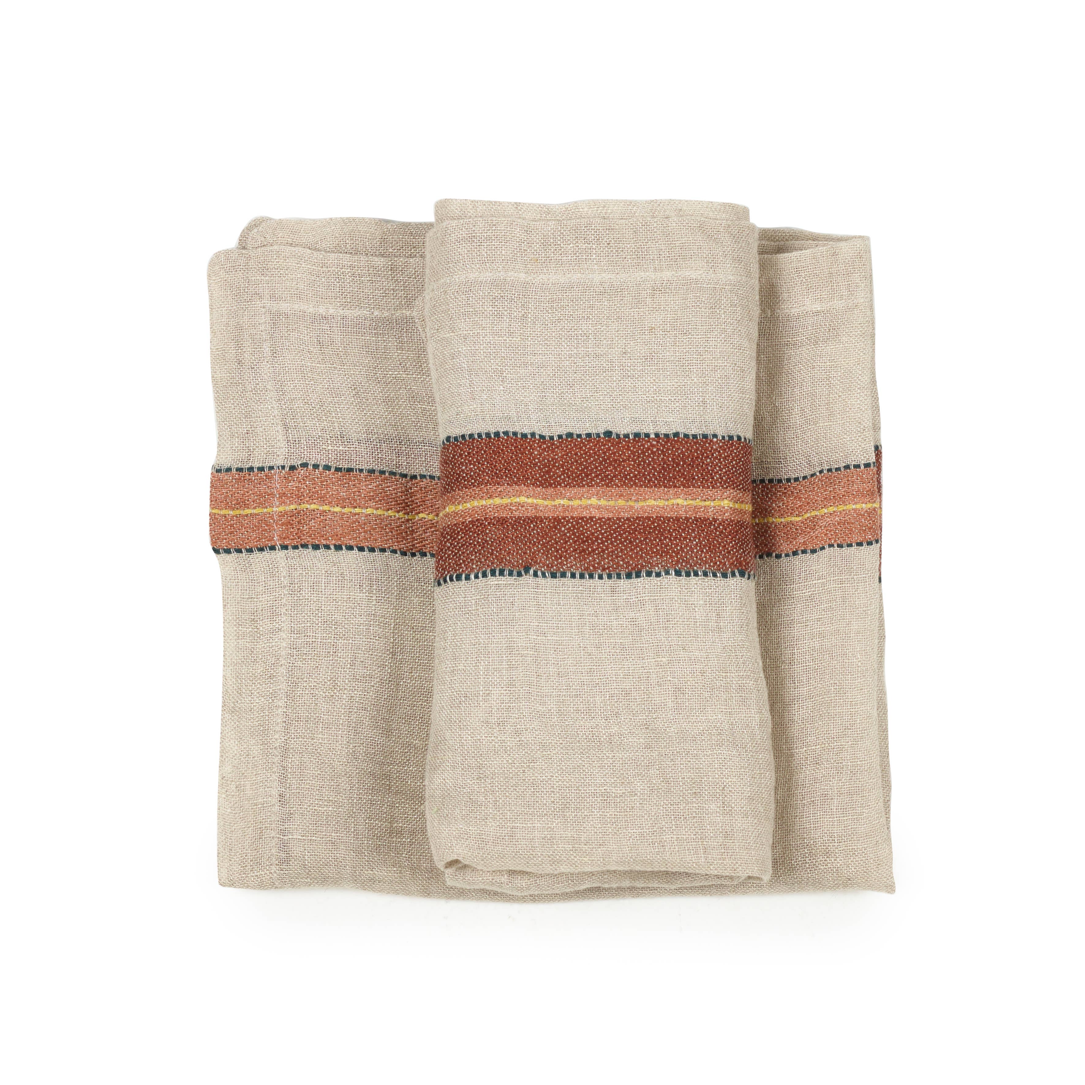 Libeco Home - Venta al por mayor Servilletas de tela - Servilleta Banks con rayas 42x42 cm1