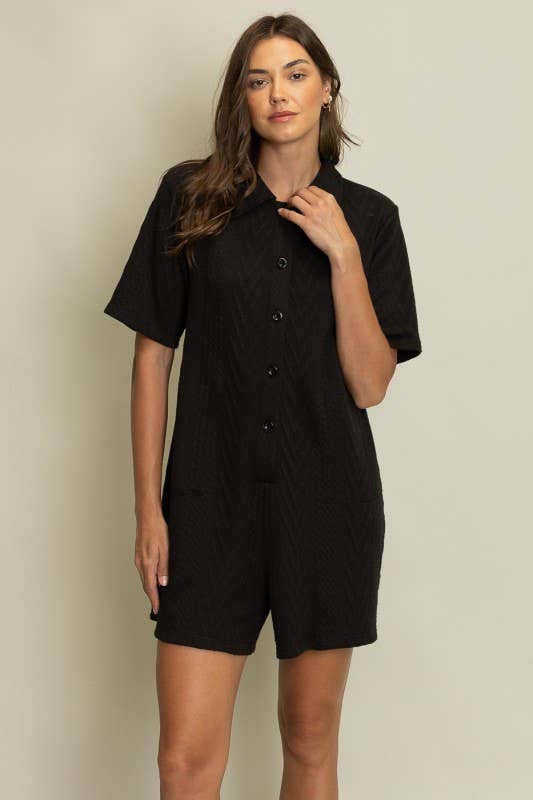 Heyson – Engroshandel Romper - Dame – LR1002_B Kortærmet Knaplukket Romper14