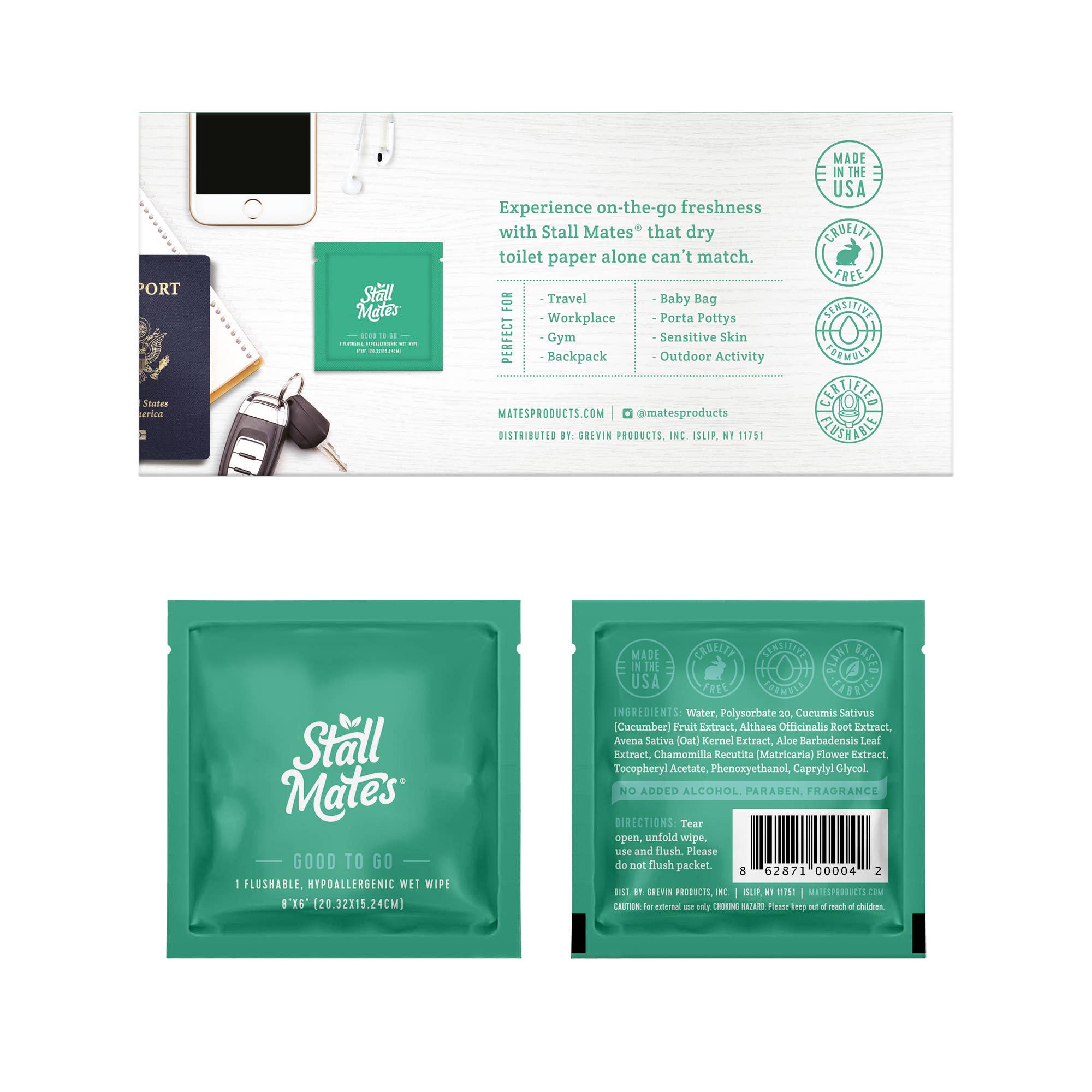 Stall Mates - Wholesale Face & Body Wipes - Stall Mates - 30 Wipe Travel Pack1