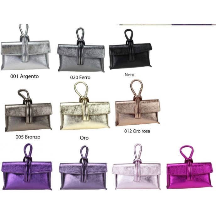 JIJOU CAPRI - Wholesale Clutch Bag - Women's - BETTY Italian Metallic Leather Crossbody Bag JIJOU CAPRI5