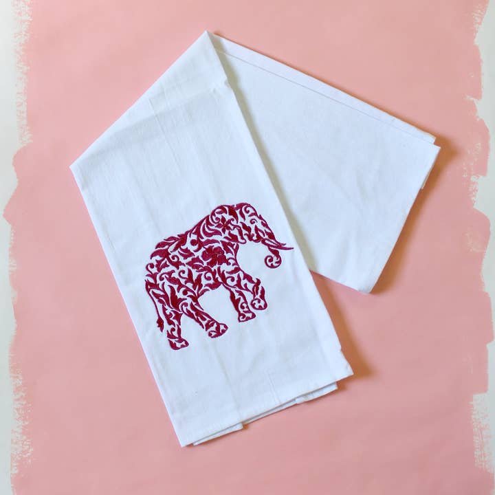 Towel - Elephant for wholesale by Vibrantly Blue
