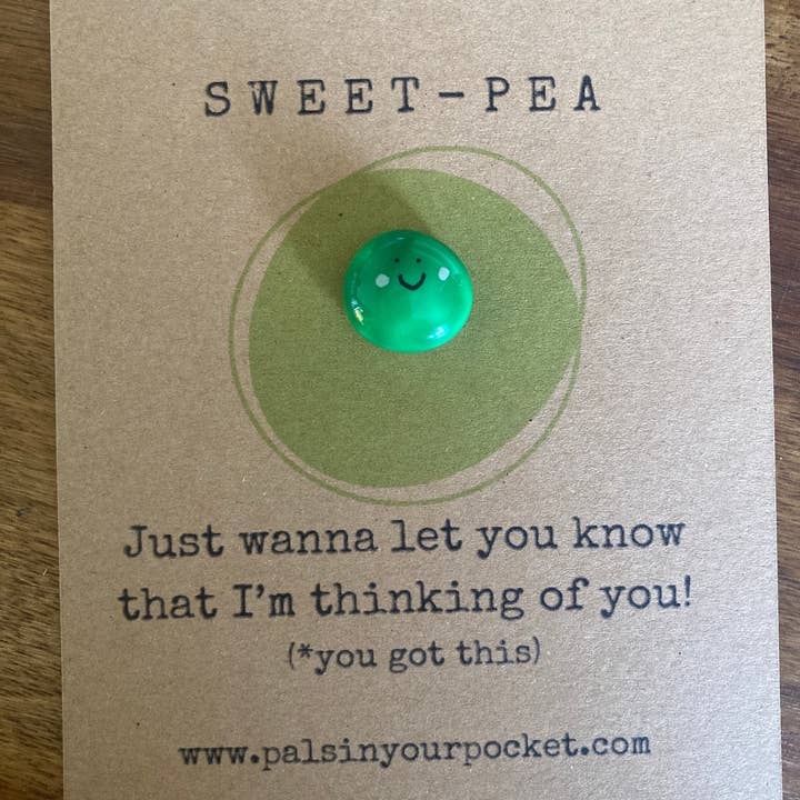 Pals in your Pocket - Wholesale Keepsake Coin/Token - Sweet Pocket Pea Anxiety Relief Gift0