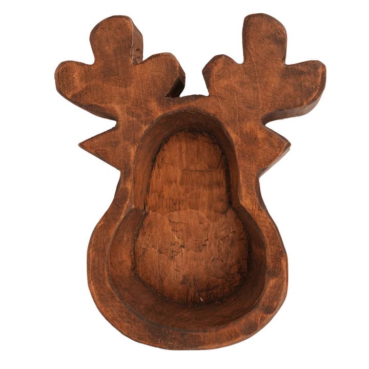 My Amigos Imports - Wholesale Candle Holder - Reindeer Bowl-9x10-Christmas-Candle Ready-Reindeer-4 Colors