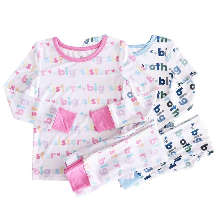 Two Piece Pajama Set | Big Sibling for wholesale by Caden Lane