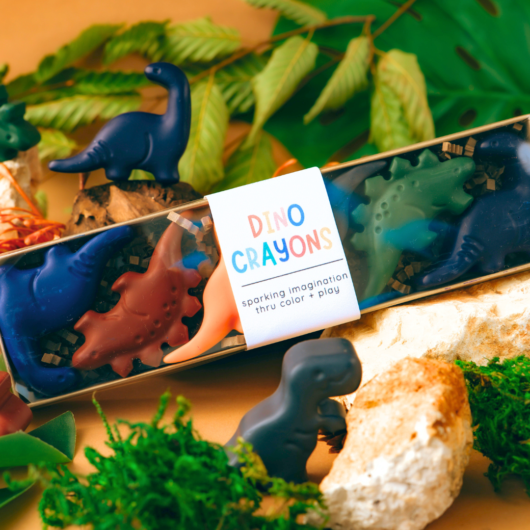 Wonder Hue Crayon Co. - Wholesale Crayons - Kids & Baby - Dinosaur Fun-Shaped Crayons, Non-Toxic Birthday Gift9