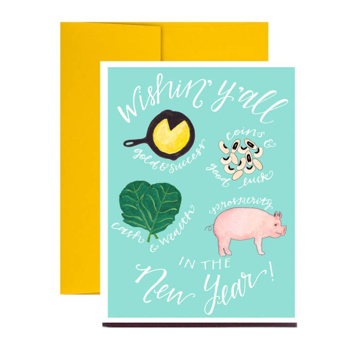Southern New Year's Meal Card for wholesale by Stately Made