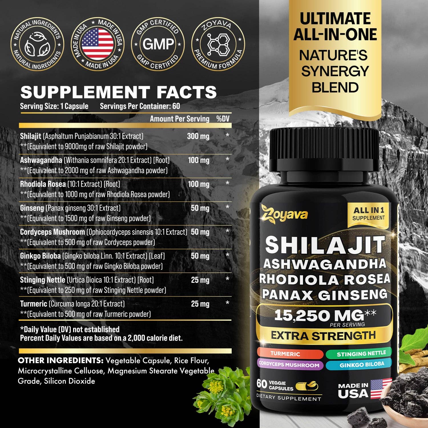 Zoyava - Wholesale Oral Supplement/Vitamin - Shilajit Power ShilaStrength Blend - 15,250MGs4
