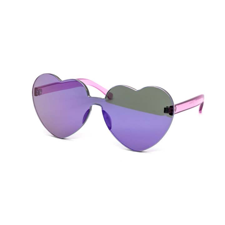 Still Friday - Vente Lunettes de soleil – femme - Lunettes de soleil sans monture en polycarbonate avec miroir de couleurs assorties8