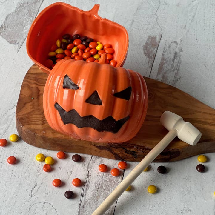 Chocolates Unlimited by Denise - Wholesale Chocolate - Halloween Jack O Lantern Pumpkin Breakable Smash Chocolate
