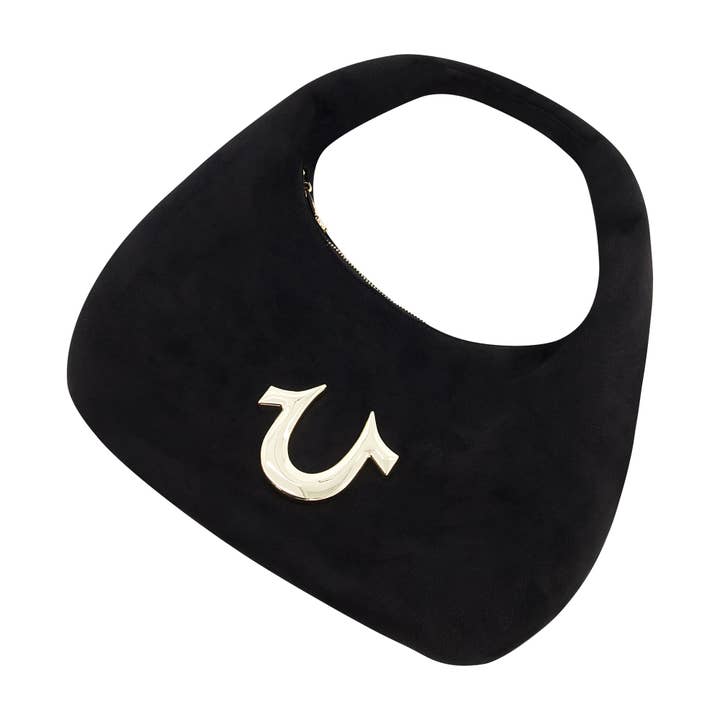 True Religion - Vente Sac porté épaule – femme - True Religion Horseshoe Link Soft Hobo, noir