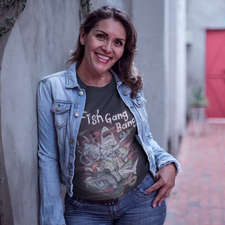 FishGangBang- Women's T-shirt for wholesale by Kitchen Bastards