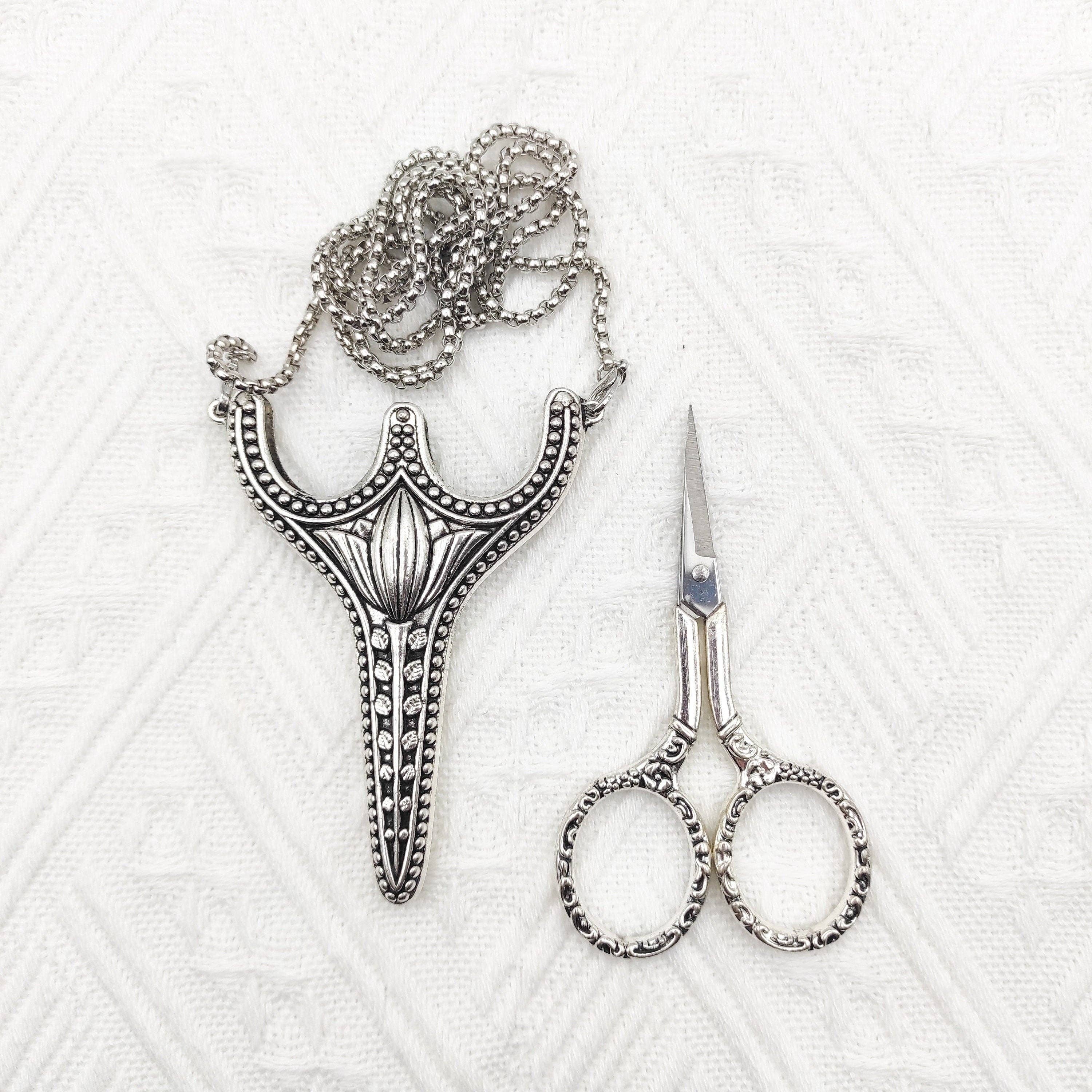 SChandworks - Wholesale Scissors - Vintage Style Scissors with sheath and necklace chain0