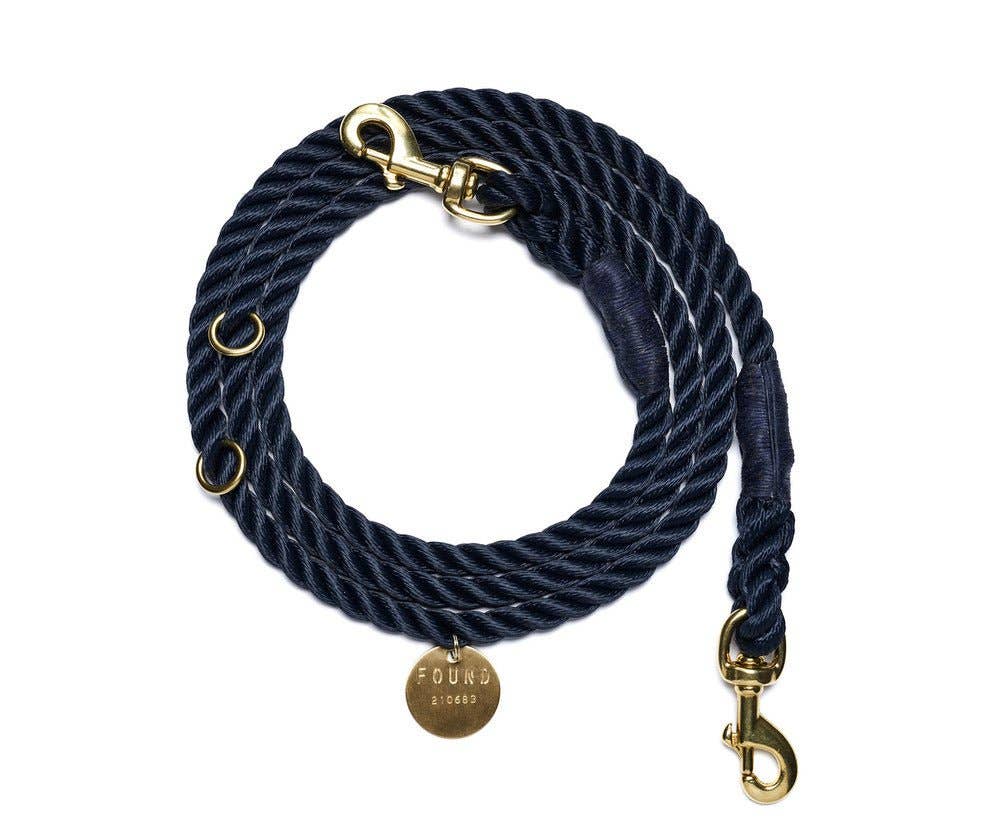Found My Animal – trela - Cão por atacado – Trela Cão Navy Rope | Parafusos Ajustáveis0