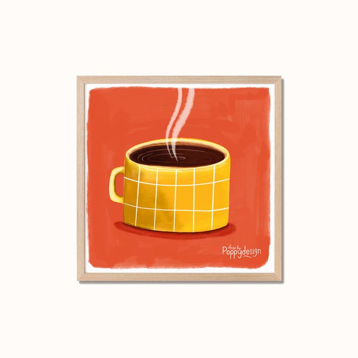 Mini Impressão - Chávena de Café Com Diamantes - Poster de Arte por atacado de Poppydesign