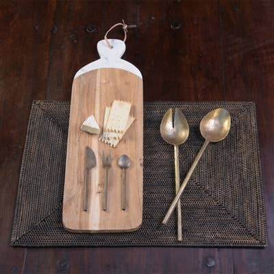 HomArt - Wholesale Serving Utensil - Hendrix Salad Servers, Brass - Antique Brass