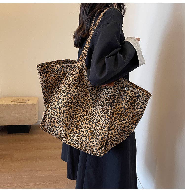 Dipped Shop - Wholesale Tote Bag - Women's - Leopard Print Large Capacity Tote Bag Shoulder Bag DPB162513