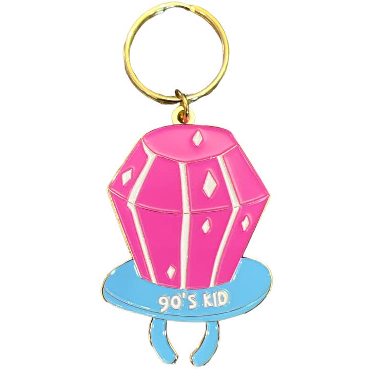 90s Y2K Keychain Ring Pop Culture Nostalgia Gifts for Women for wholesale by R is for Robo