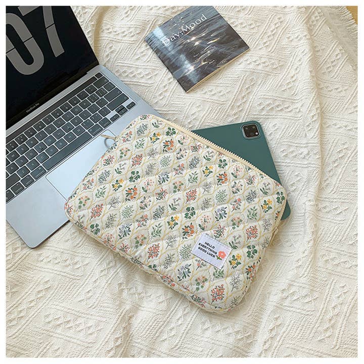 Dipped Shop - Wholesale Laptop/Tablet Case - Women's - Flower Love Print Cute Laptop Ipad Bag DPB29246