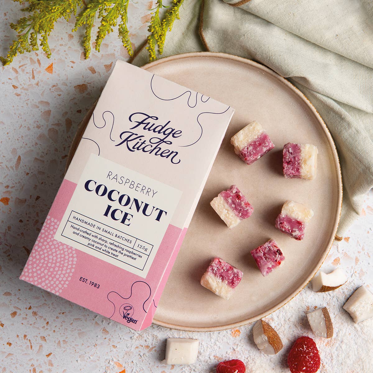 Fudge Kitchen – wholesale Fudge – Raspberry Coconut Ice0