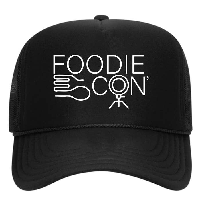 FoodieCon® '26 - Schuim Trucker Cap - Zwart voor wholesale door Flavour Gallery