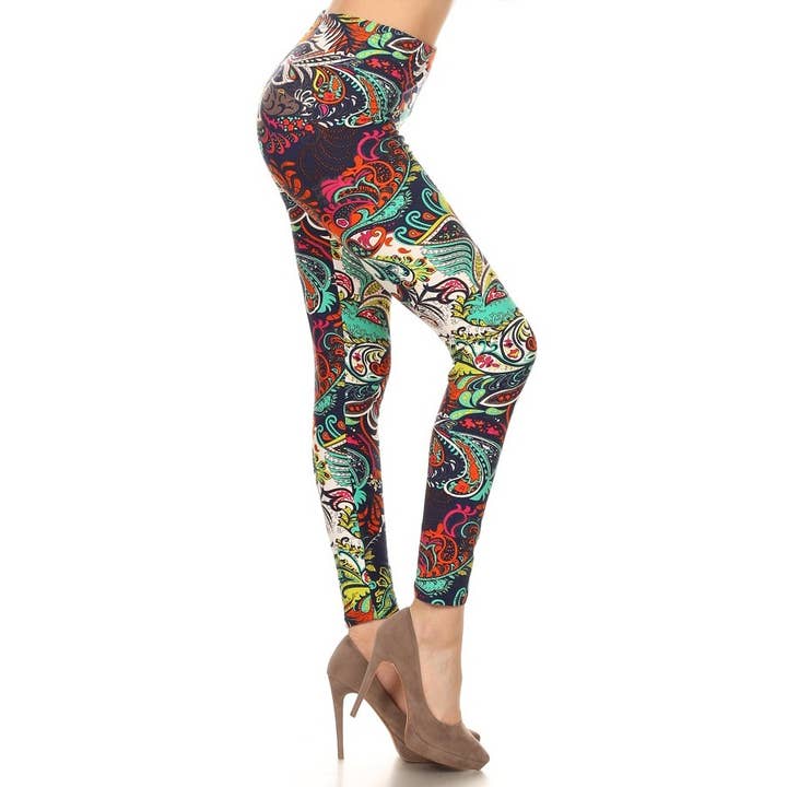 Leggings suaves con estampado de cintura alta para venta al por mayor de Leggings Depot