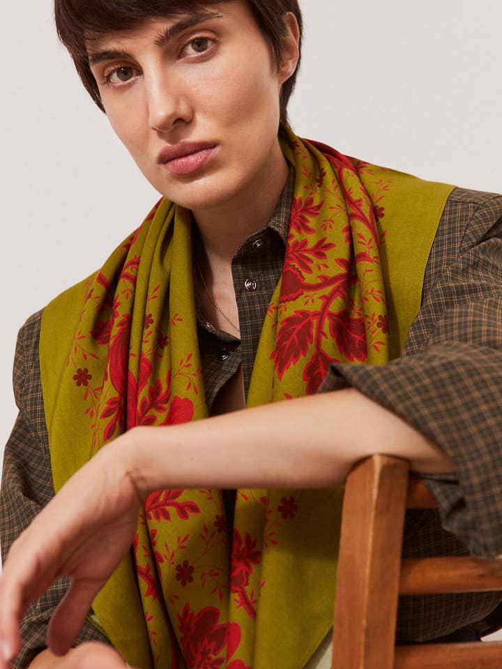 Maroon gallant indiana scarf for wholesale by Eturel Madrid