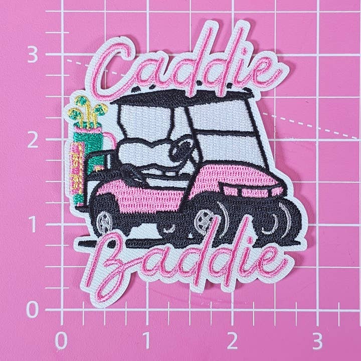 Scratch Decor - Wholesale Patch - Caddie Baddie Golf Cart Embroidery Iron On Patch