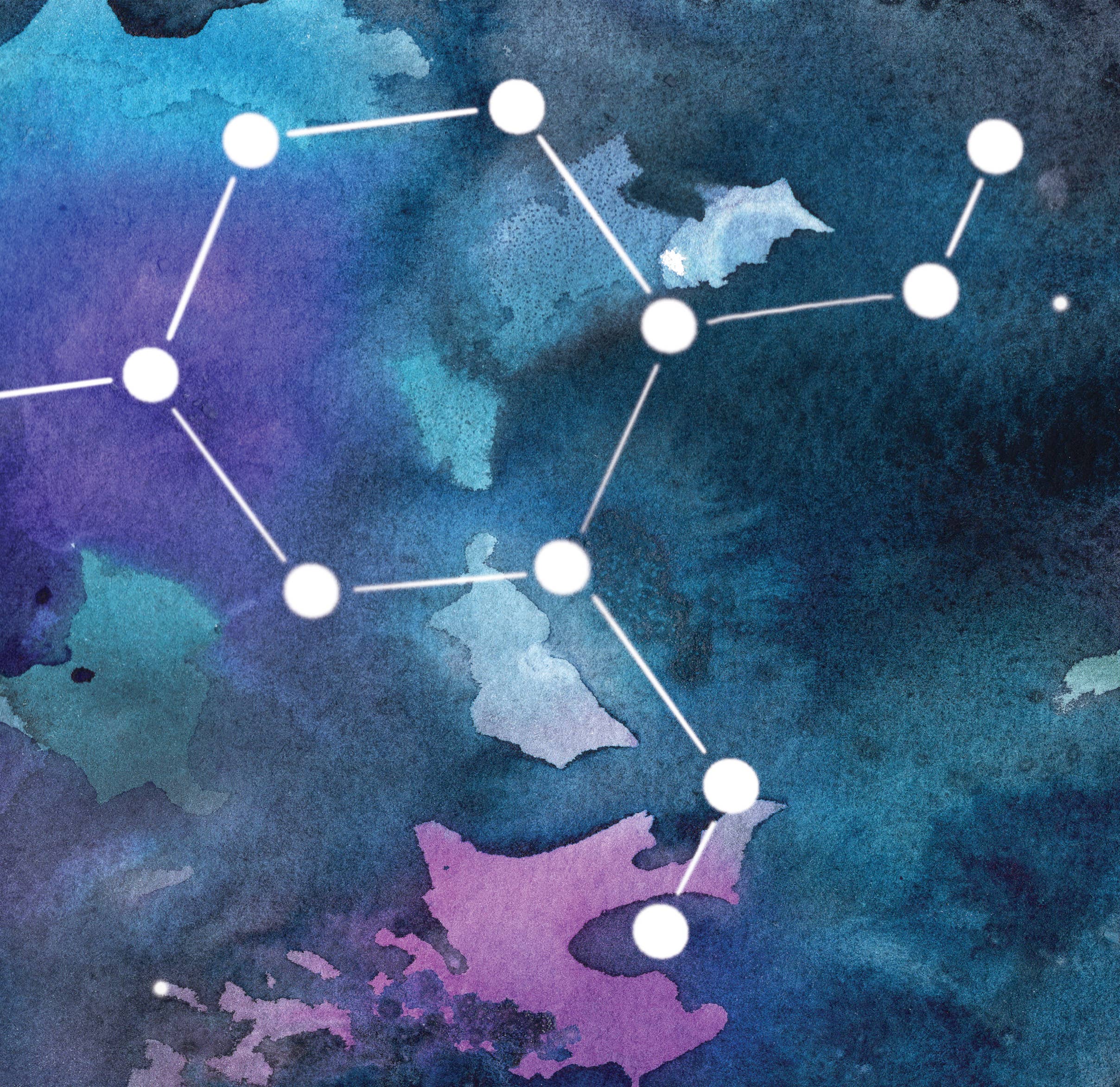 Molly Chidsey Illustration & Design - Wholesale Art Print - Dopamine Constellation Watercolor illustration3