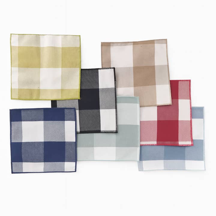 Fennco Styles - Wholesale Coasters - Handmade Buffalo Plaid Reversible 6-inch Cloth Coaster4