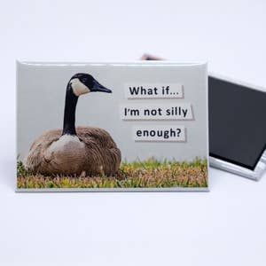 Silly Goose, Funny Stickers, Hello I'm A Silly Goose, Laptop Stickers 