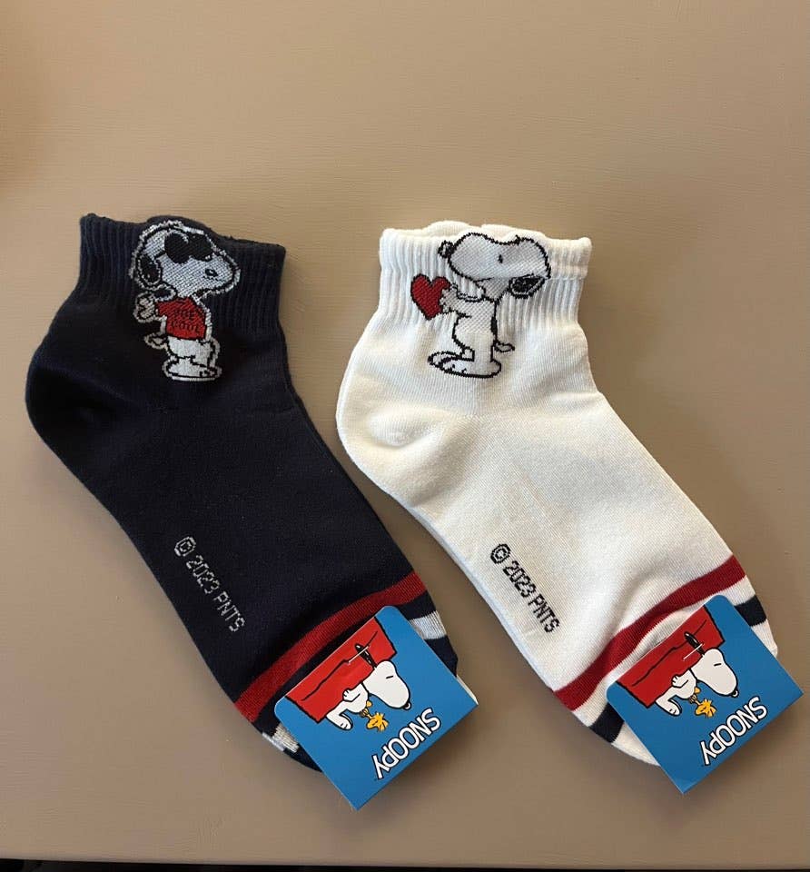 K-Wonderland – Meias - Mulher por atacado – Meias tornozeleiras Peanuts Snoop em algodão ultra macio6