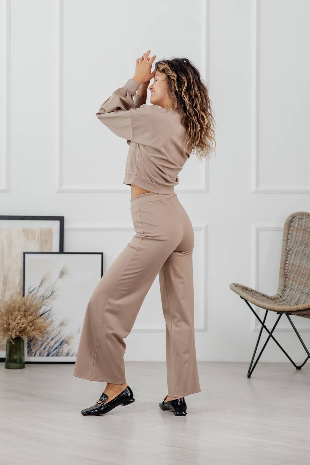 Azuri - Vente Ensemble haut et pantalon (PAS d'intérieur) - Femme - Costume en coton avec sweat court