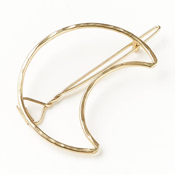 Matr Boomie Fair Trade - Wholesale Barrette - Women's - Indukala Moon Barrette - Gold0