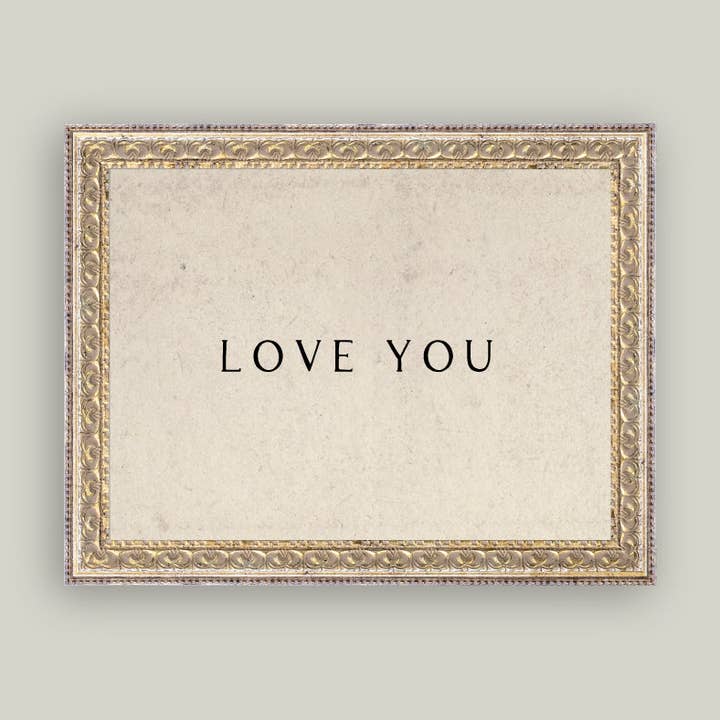 Petal Lane Home - Wholesale Wall Art Set - Love You Framed Antique Art1