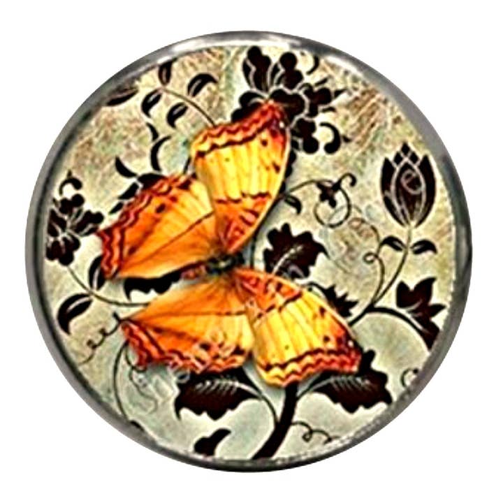 Bassin And Brown - Wholesale Cufflinks - Butterfly Cufflinks - Yellow And Fawn