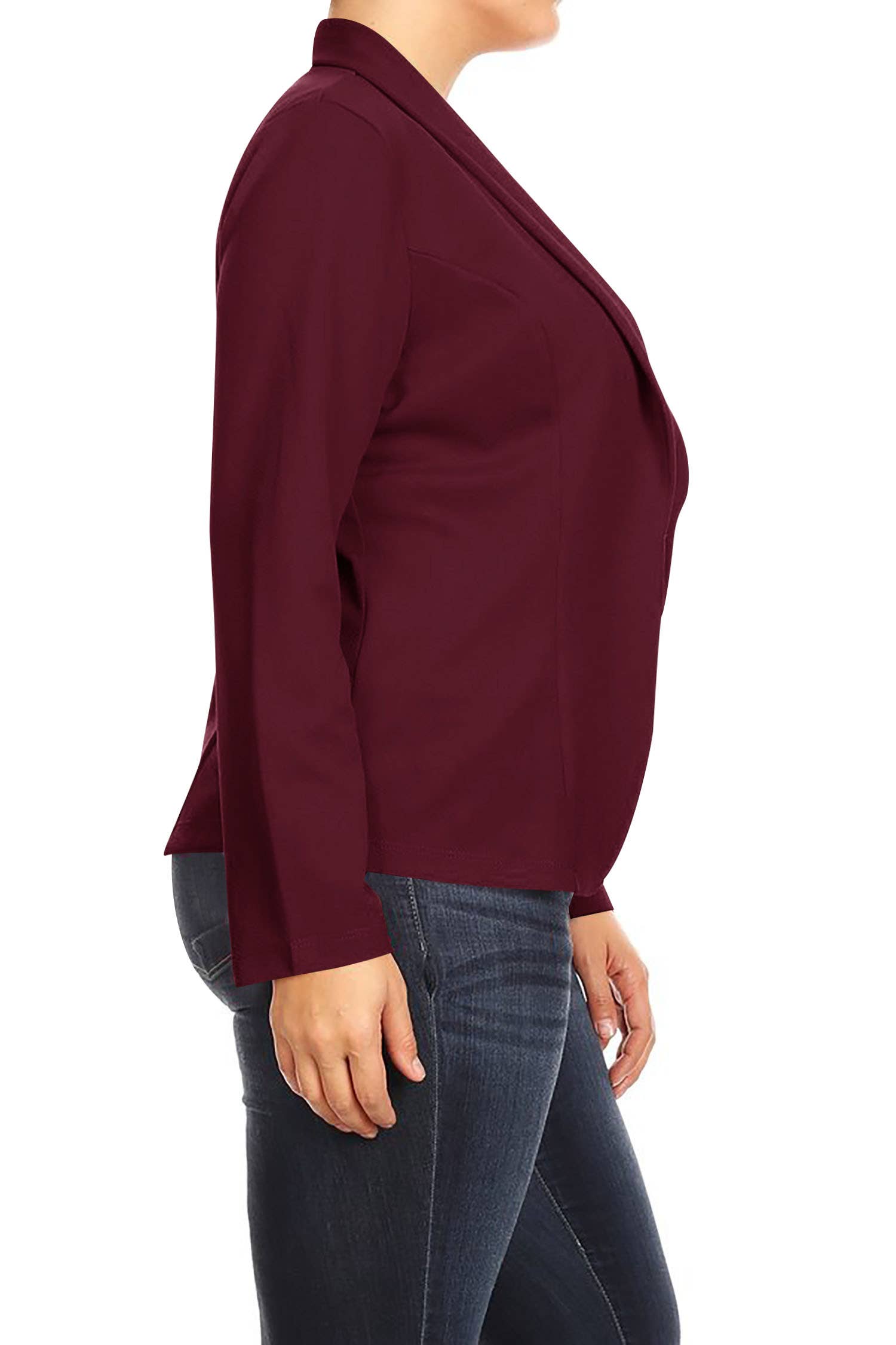 MOA COLLECTION - Wholesale Blazer - Women's - Plus Size Casual Open Front Office Work Wear Blazer Jacket57