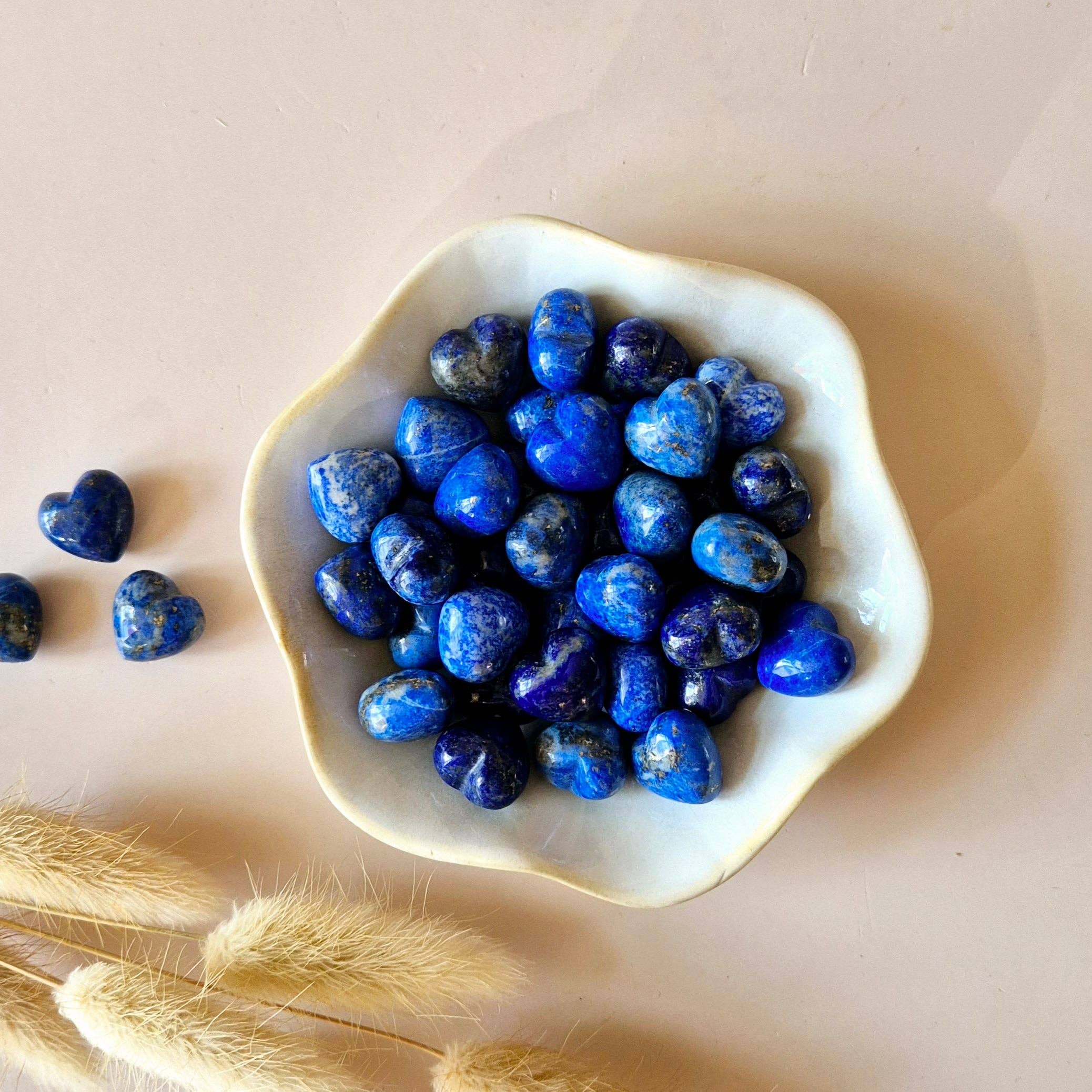 Moonlight Gemstones - Wholesale Spiritual Stone/Crystal - Mini Gemstone Heart Pocket Stone – Lapis Lazuli (1.5 cm) for crystal confetti